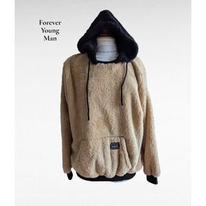 Forever Young (Man MI-Man) cozy fuzzy hoodie (Unisex) Sz 38